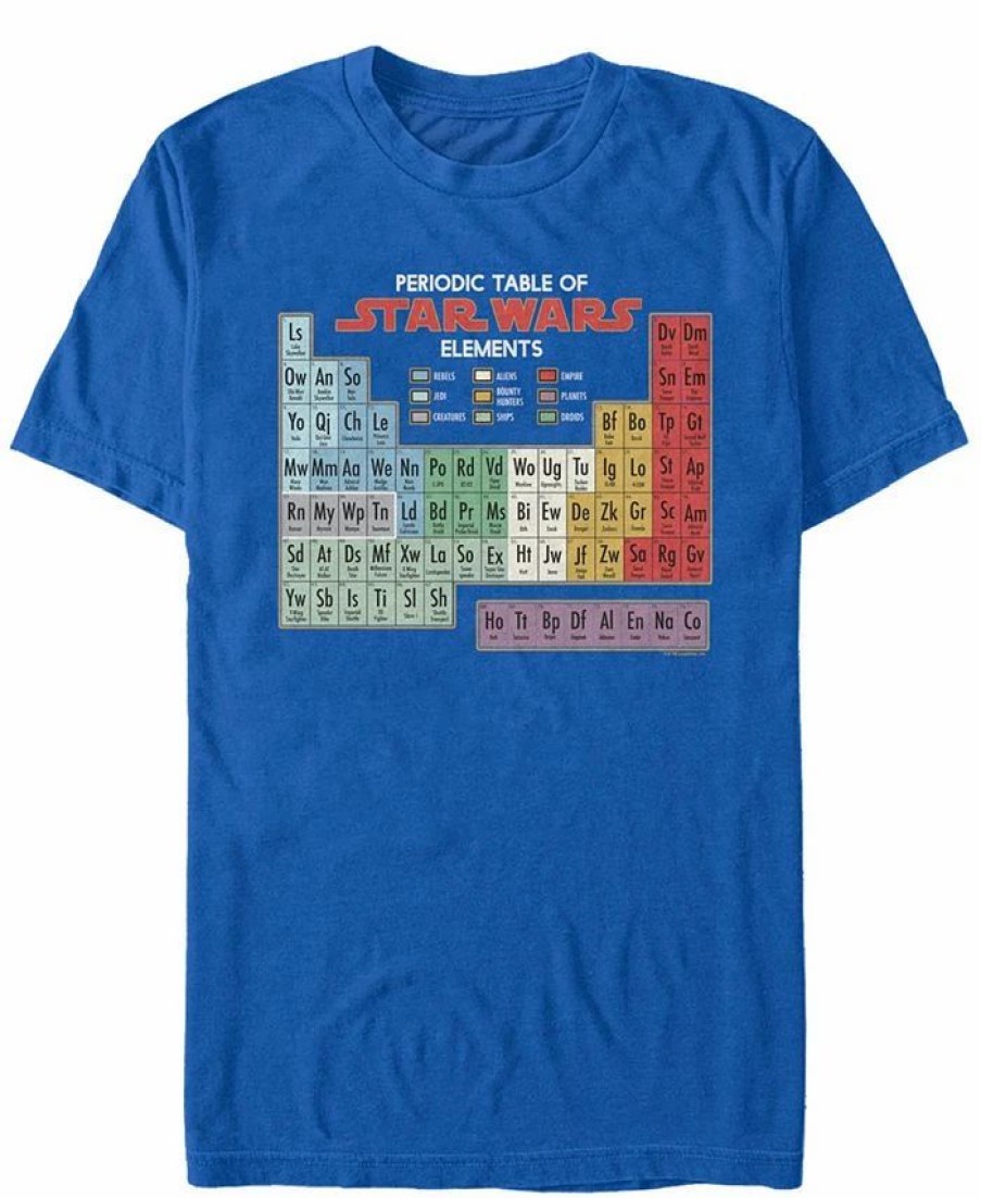 * Fifth Sun Men'S Periodic Table Of Elements Short Sleeve T- Shirt Royal Hot