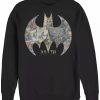 * Fifth Sun Men'S Batman 80Th Panel Fill Crew Fleece Pullover T-Shirt Black Hot