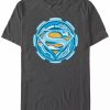 * Fifth Sun Dc Men'S Superman Technical Gear Logo Short Sleeve T-Shirt Charcoal Hot