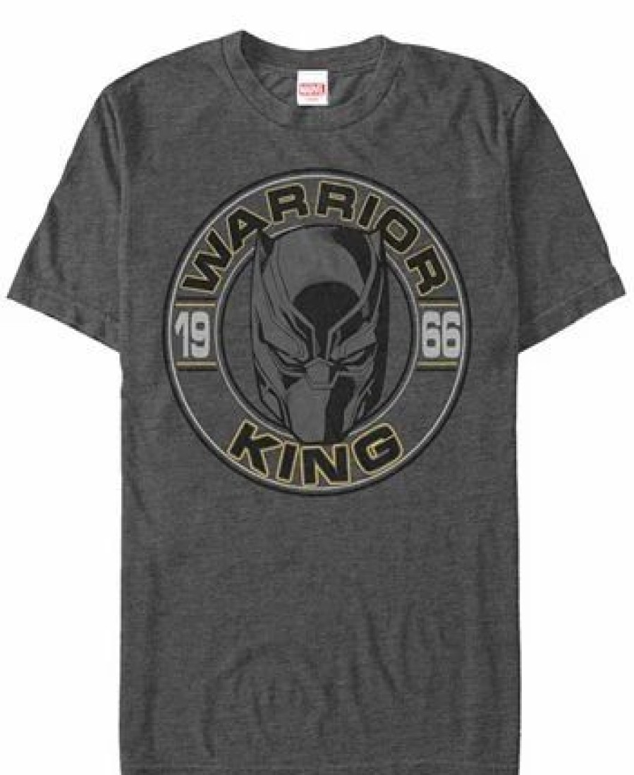 * Fifth Sun Marvel Men'S Comic Collection Black Panther Since 1966 Short Sleeve T-Shirt Charcoal H Clearance