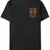 * Fifth Sun Marvel Men'S Panther Left Pocket Geometric Panther Short Sleeve T-Shirt Black Wholesale