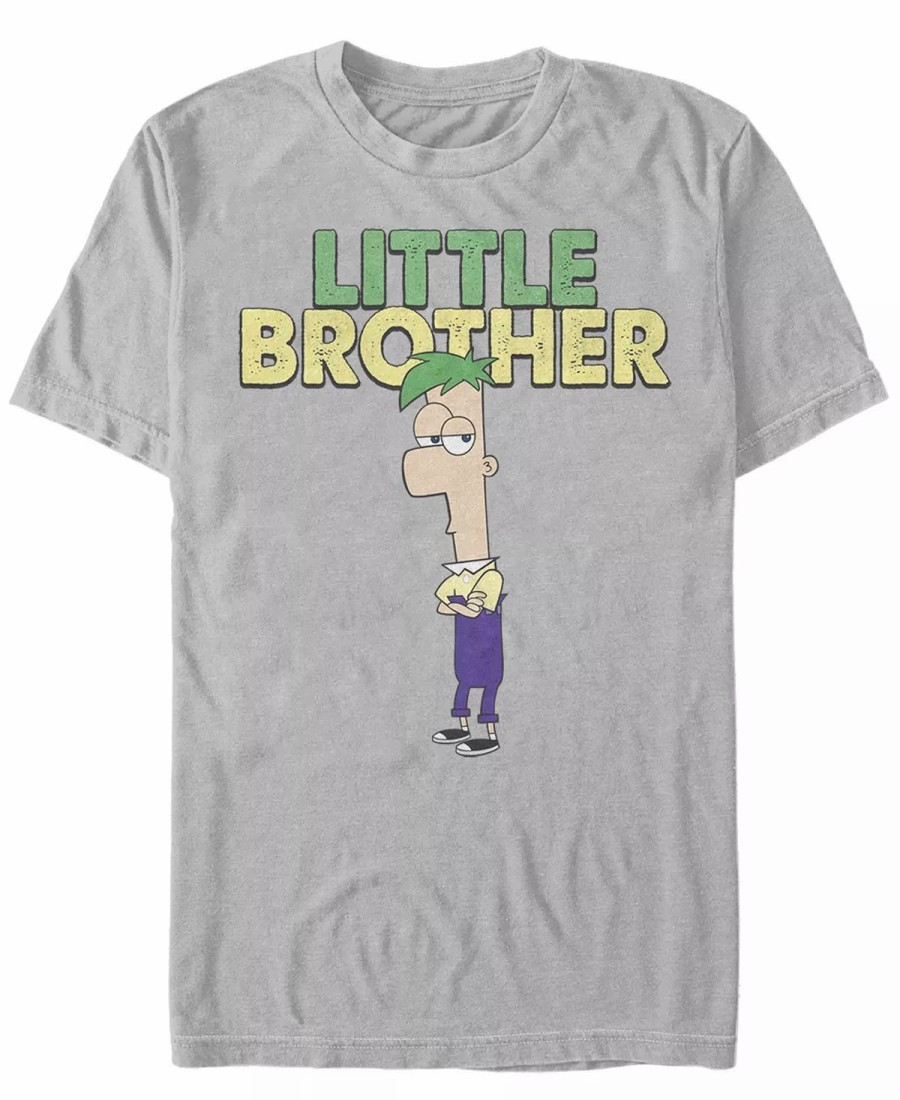 * Fifth Sun Men'S The Little Brother Short Sleeve Crew T-Shirt Silver New