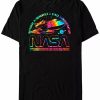 * Fifth Sun Nasa Men'S Rainbow Tie Dye Rocket Logo Short Sleeve T- Shirt Black Clearance