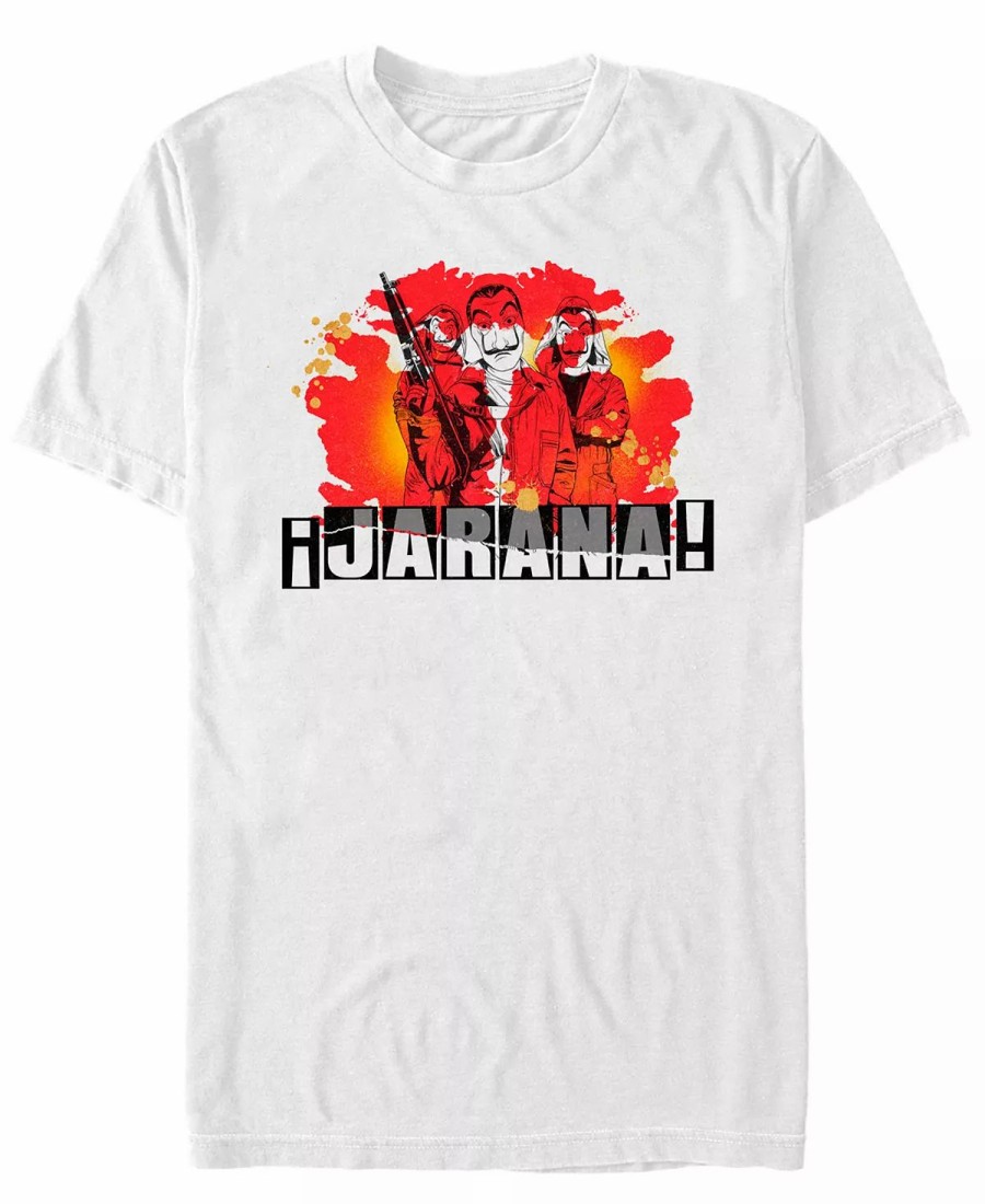 * Fifth Sun Men'S La Casa De Papel Jarana Short Sleeve T-Shirt White Wholesale