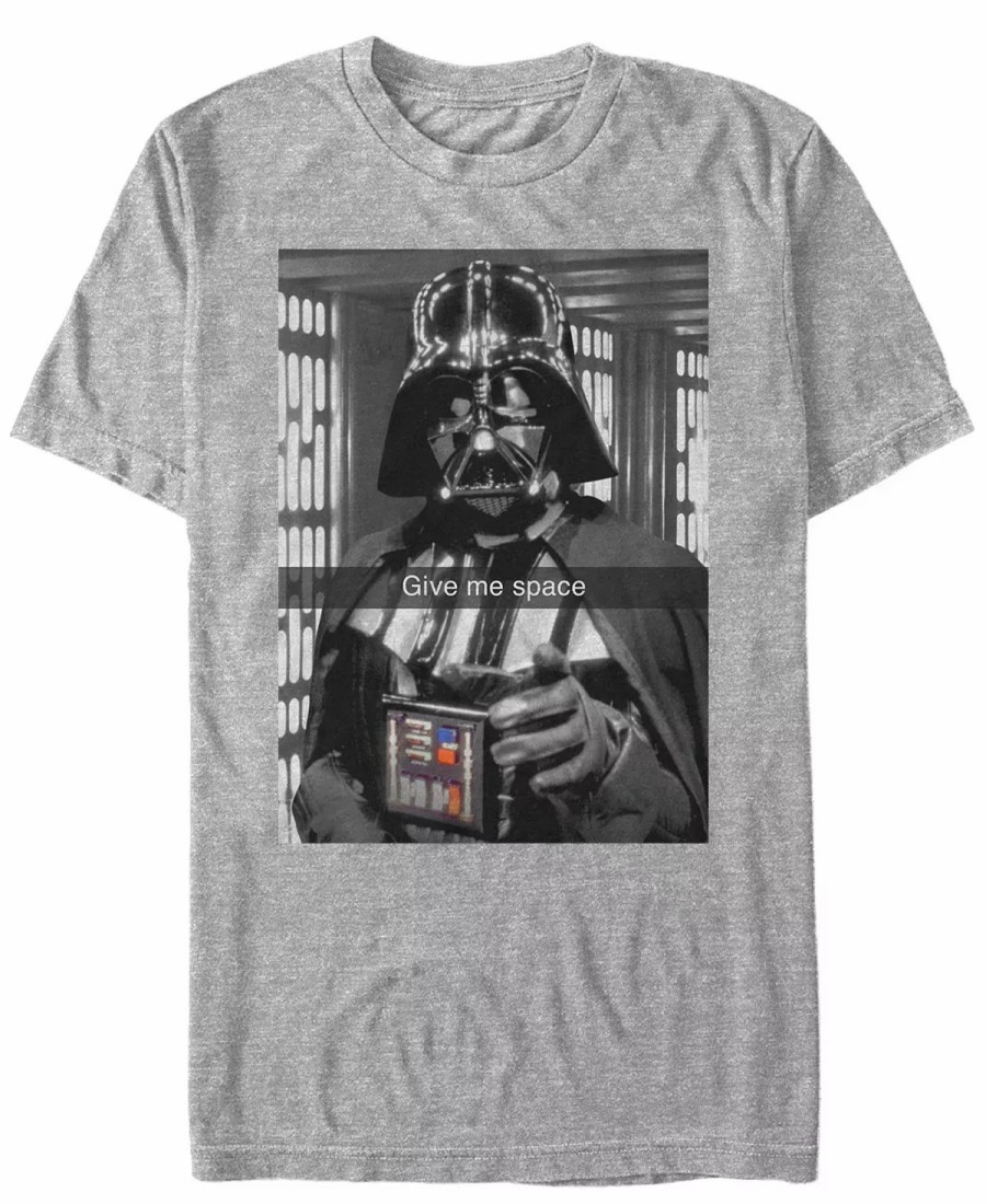 * Fifth Sun Ar Wars Men'S Classic Darth Vader Give Me Space Short Sleeve T-Shirt Gray Hot