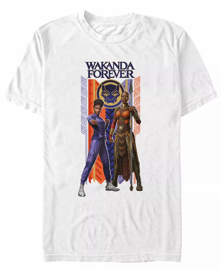 * Fifth Sun Men'S Wakanda Forever Duo Banner Short Sleeve T-Shirt White Hot