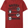 * Fifth Sun Men'S Dad List Short Sleeve Crew T-Shirt Red Wholesale