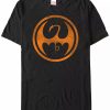 * Fifth Sun Marvel Men'S Iron Fist Distressed Orange Logo Short Sleeve T-Shirt Black Online