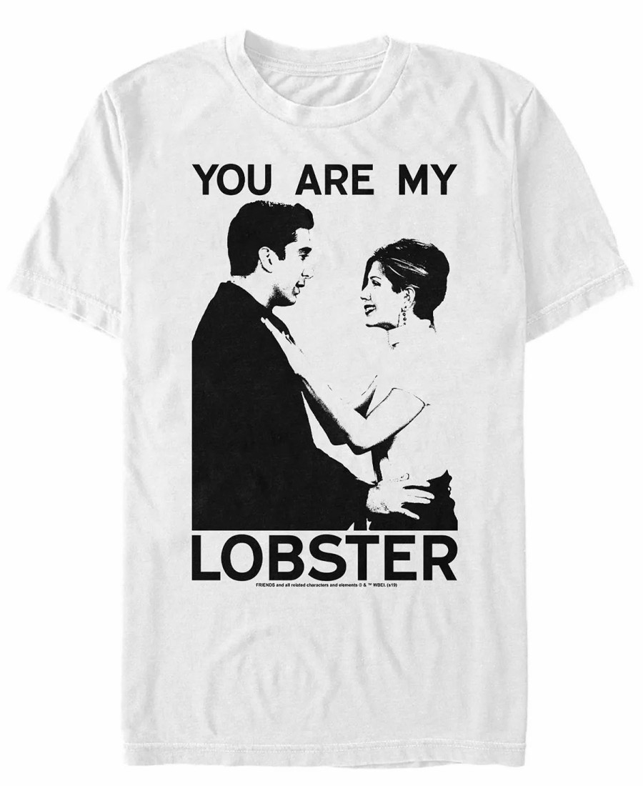 * Fifth Sun Riends Men'S Ross And Rachel You Are My Lobster Portrait Short Sleeve T-Shirt White Best