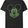 * Fifth Sun Men'S Mickey Shamrocks Short Sleeve Crew T-Shirt Black Clearance