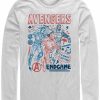 * Fifth Sun Marvel Men'S Avengers Endgame Stronger Together Doodle Sketch, Long Sleeve T-Shirt White Best