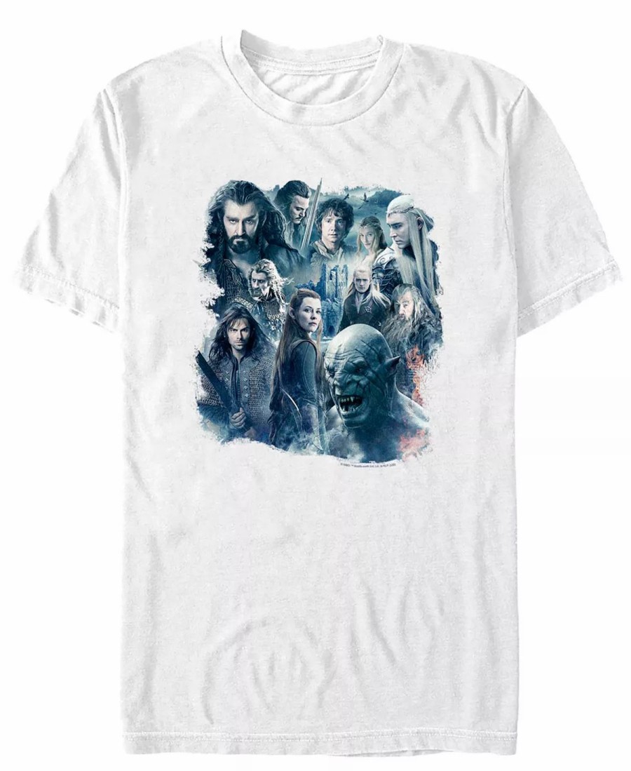 * Fifth Sun Men'S The Hobbit 3 Whole Cast Lockup Short Sleeve T-Shirt White Wholesale