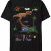 * Fifth Sun Jurassic Park Men'S Digital Video Game Scene Short Sleeve T-Shirt Black New