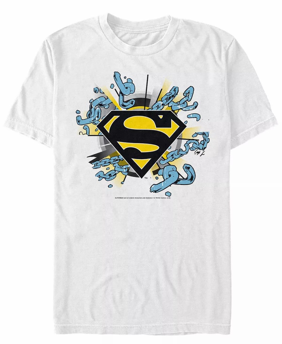 * Fifth Sun Dc Men'S Superman Break The Chains Logo Short Sleeve T-Shirt White Online