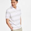 * Alfani Men'S Regular-Fit Supima Knit Interlock Striped Polo Shirt, Created For Macy'S Clearance