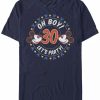 * Fifth Sun Men'S Oh Boy Mickey 30 Short Sleeve Crew T-Shirt Navy New