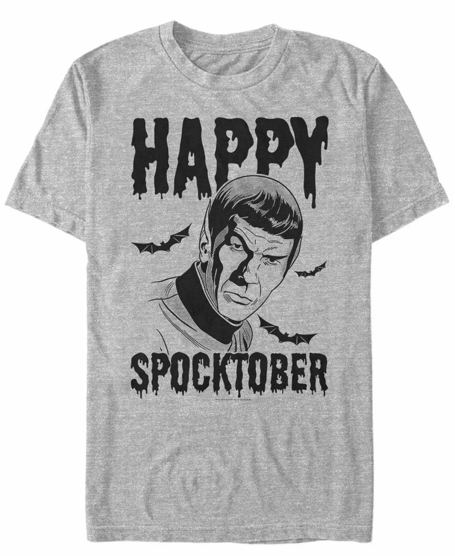 * Fifth Sun Ar Trek Men'S Spock Happy Spocktober Halloween Short Sleeve T-Shirt Athletic H Clearance