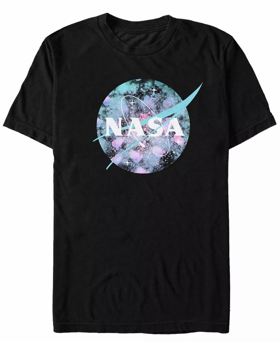 * Fifth Sun Nasa Men'S Spray Paint Galaxy Logo Short Sleeve T- Shirt Black Clearance