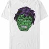 * Fifth Sun Marvel Men'S Retro Good Luck Hulk Big Face, Short Sleeve T-Shirt White New