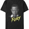 * Fifth Sun Marvel Men'S Captain Marvel Nick Fury Big Face Portrait, Short Sleeve T-Shirt Black New