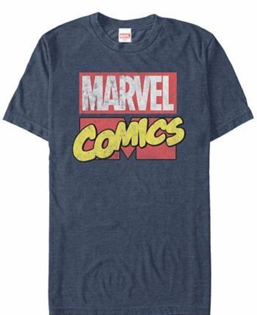 * Fifth Sun Marvel Men'S Comic Collection Kawaii Iron Fist Short Sleeve T-Shirt Navy Heath New