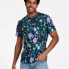 * Inc International Concepts Men'S Taslima Classic-Fit Short-Sleeve Floral T-Shirt, Created For Macy'S Basic Navy Hot