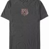 * Fifth Sun Mall Tiger Face Men'S Short Sleeve T-Shirt Charcoal Best