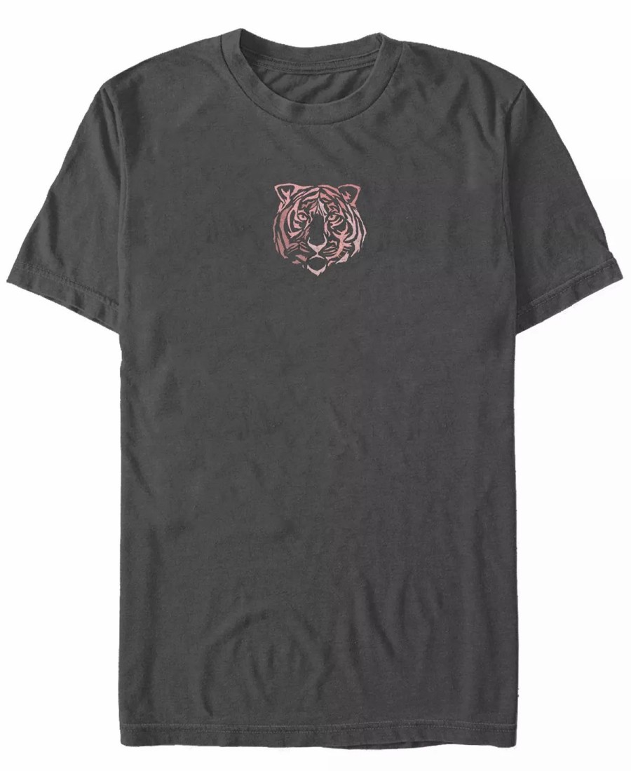 * Fifth Sun Mall Tiger Face Men'S Short Sleeve T-Shirt Charcoal Best