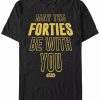 * Fifth Sun Men'S Forties Be With You Short Sleeve Crew T-Shirt Black Hot