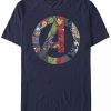 * Fifth Sun Men'S Avengers Heroes Icon Short Sleeve Crew T-Shirt Navy New