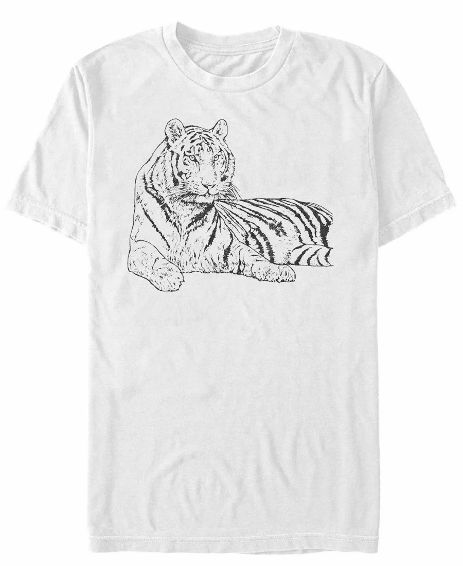 * Fifth Sun Tiger Men'S Short Sleeve T-Shirt White New