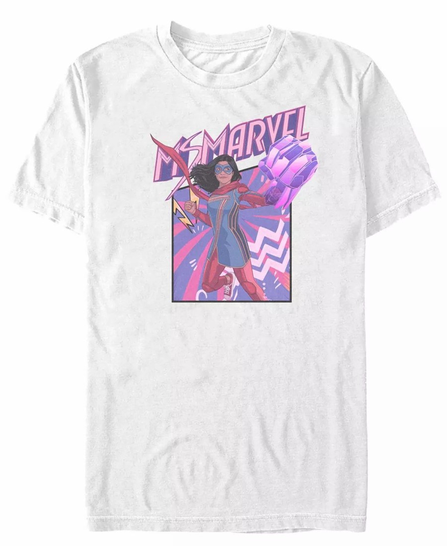 * Fifth Sun Men'S Marvel Likeness Ms. Marvel Fist Panel Short Sleeve T-Shirt White Best