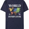 * Fifth Sun Men'S World Dominate Short Sleeve Crew T-Shirt Navy New