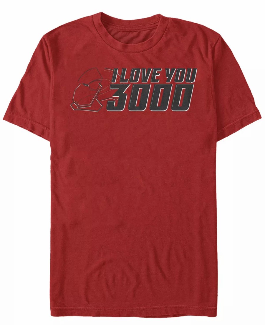 * Fifth Sun Marvel Men'S Avengers Endgame Iron Man Helmet I Love You 3000, Short Sleeve T-Shirt Red New