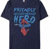 * Fifth Sun Marvel Men'S Spider-Man Homecoming Friendly Neighborhood Hero Short Sleeve T-Shirt Navy New