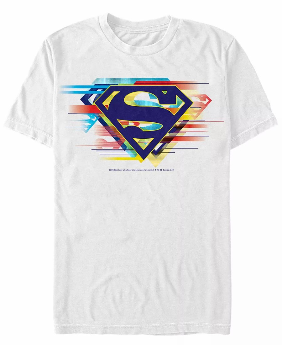 * Fifth Sun Dc Men'S Superman Multi Logo Short Sleeve T-Shirt White New