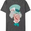 * Fifth Sun Men'S Mad Hatter Big Face Short Sleeve T-Shirt Dark Gray Wholesale