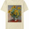 * Fifth Sun Men'S Monet Sunflowers Short Sleeve Crew T-Shirt Natural Hot