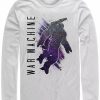 * Fifth Sun Marvel Men'S Avengers Endgame Galaxy Painted War Machine, Long Sleeve T-Shirt White Hot