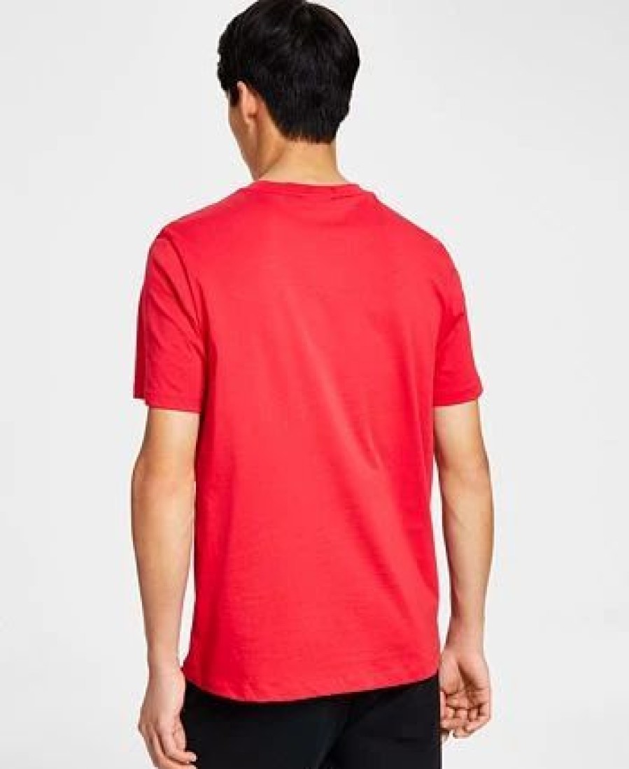 * Hugo Men'S Dinotto Logo-Tape T-Shirt, Created For Macy'S Red Best