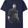 * Fifth Sun Marvel Men'S Avengers Infinity War Captain America String Stare Short Sleeve T-Shirt Navy Hot