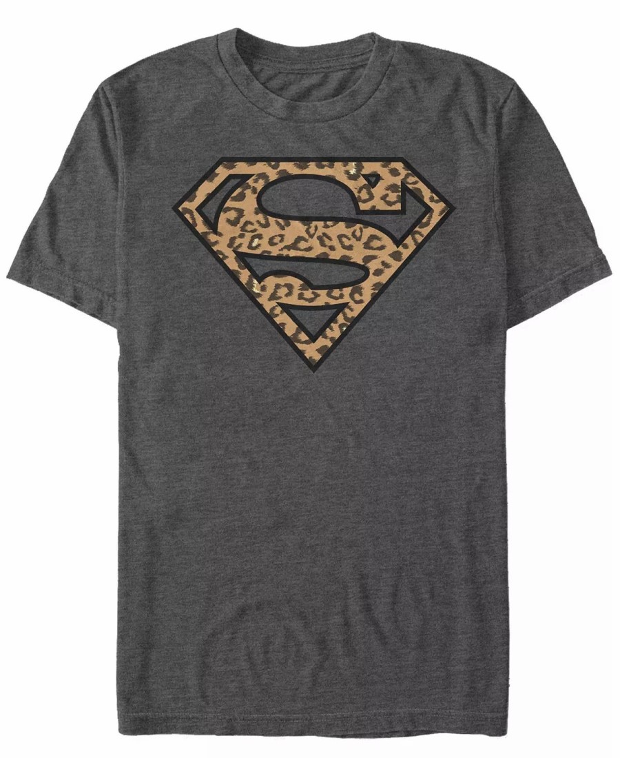 * Fifth Sun Men'S Superman Super Cheetah Short Sleeve T-Shirt Charcoal Heather Wholesale