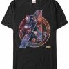 * Fifth Sun Marvel Men'S Avengers Endgame Neon Heros Logo, Short Sleeve T-Shirt Black New