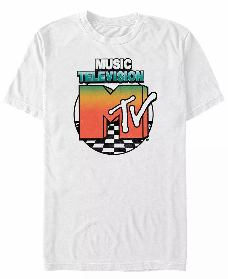 * Fifth Sun Men'S Logo Circle Color Fade Short Sleeve T- Shirt White Clearance