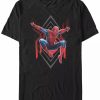 * Fifth Sun Marvel Men'S Spider-Man Far From Home Geometric Jumping Portrait Short Sleeve T-Shirt Black Online