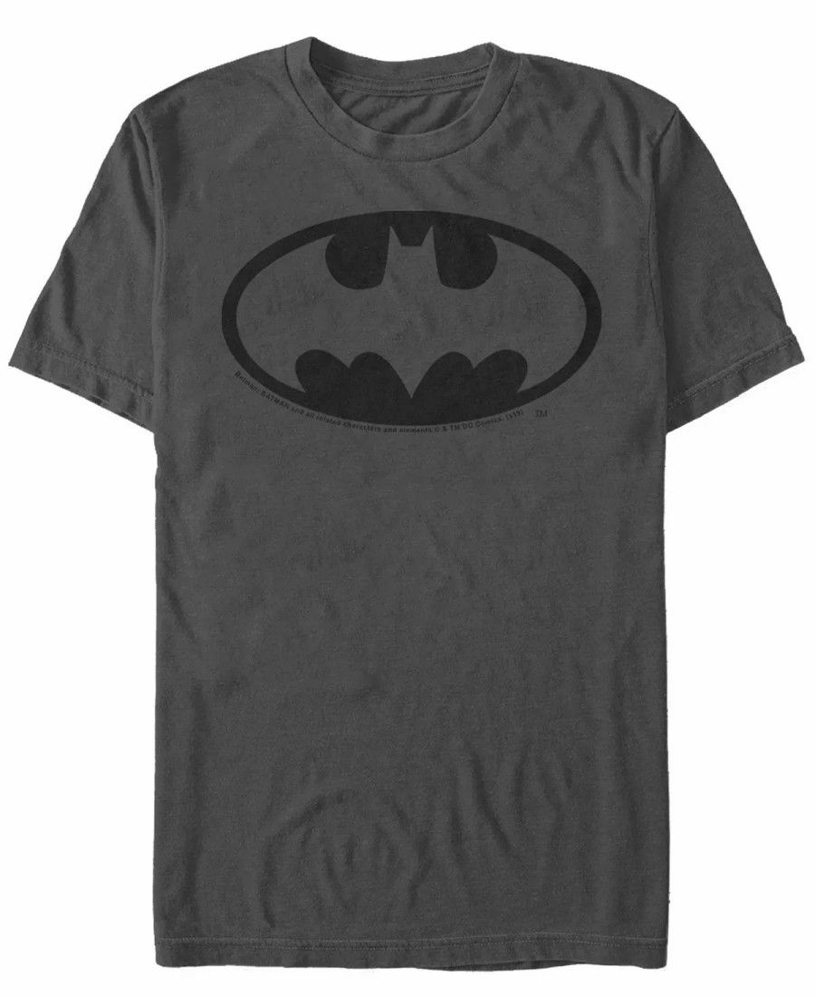 * Fifth Sun Dc Men'S Batman Simple Outline Logo Short Sleeve T-Shirt Charcoal Clearance