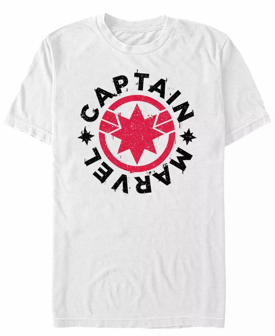 * Fifth Sun Marvel Men'S Captain Marvel Pop Art Captain Short Sleeve T-Shirt White Clearance