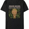 * Fifth Sun Men'S Marvel Film I Am Groot Cute Groot Linework Short Sleeve T-Shirt Black Clearance