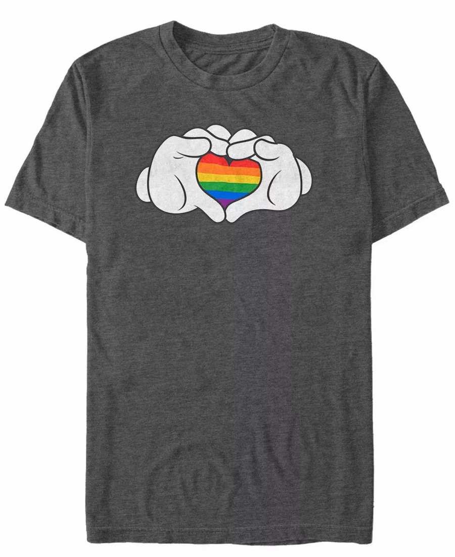 * Fifth Sun Men'S Rainbow Love Short Sleeve T-Shirt Dark Gray Hot