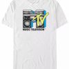 * Fifth Sun Men'S Logo Black And Yellow Boombox Short Sleeve T- Shirt White Clearance